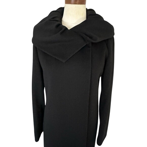 Cinzia Rocca Ing Loro Piana Italy Superfine Wool Coat Lined Black Size 6 - Picture 5 of 16